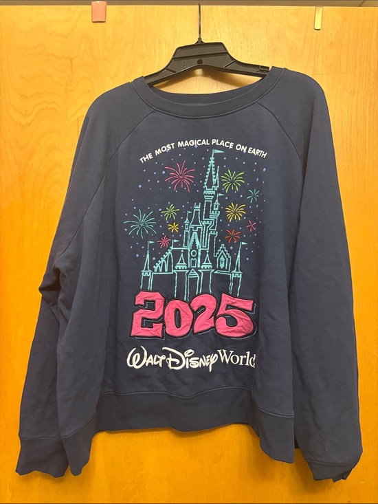 Disney Sweaters - Navy Blue Walt Disney World 2025 Castle Crewneck Sweatshirt